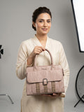 Taihong Premium Textured Ladies Handbag - Bean Pink