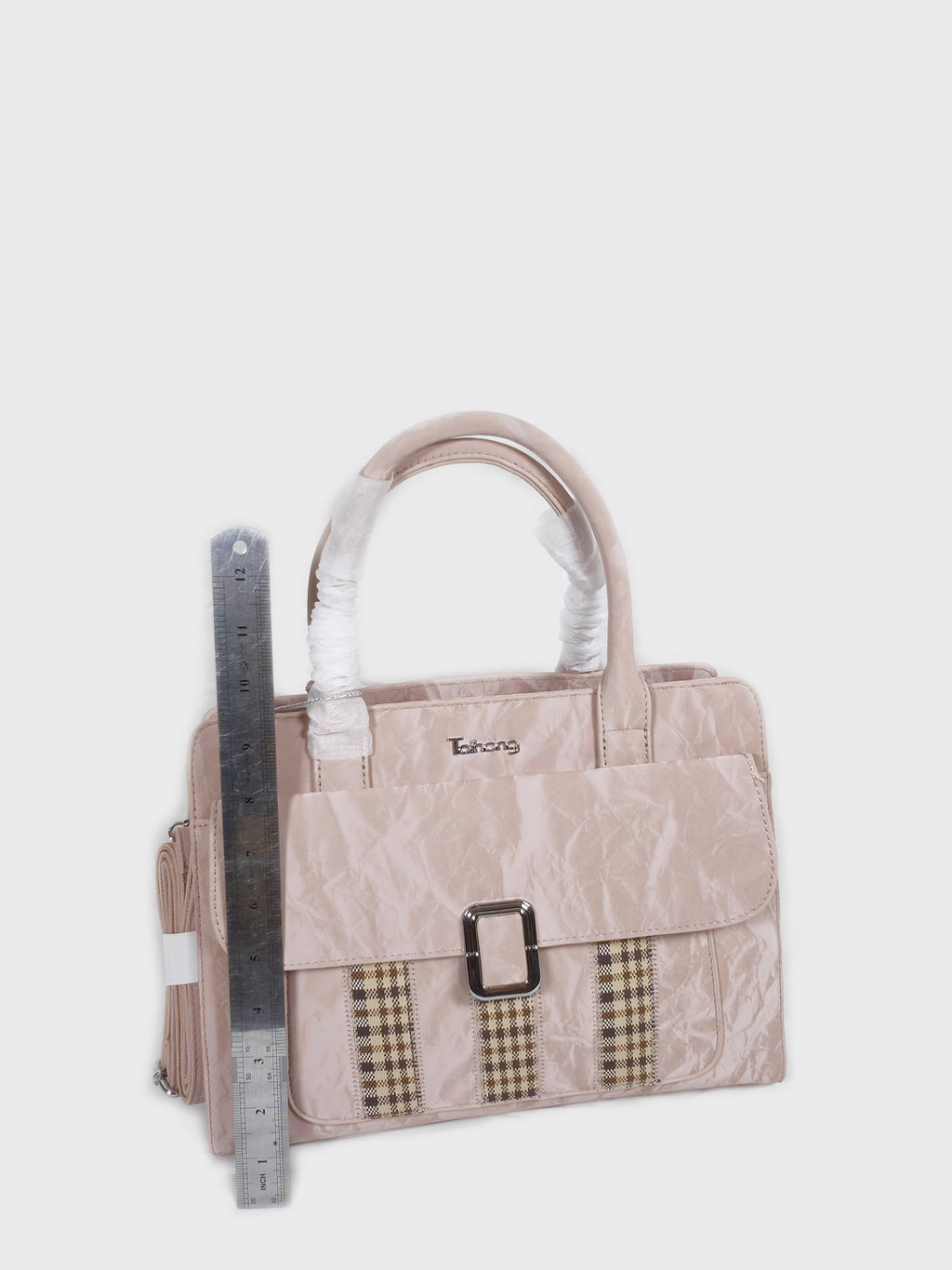 Taihong Premium Textured Ladies Handbag - Bean Pink