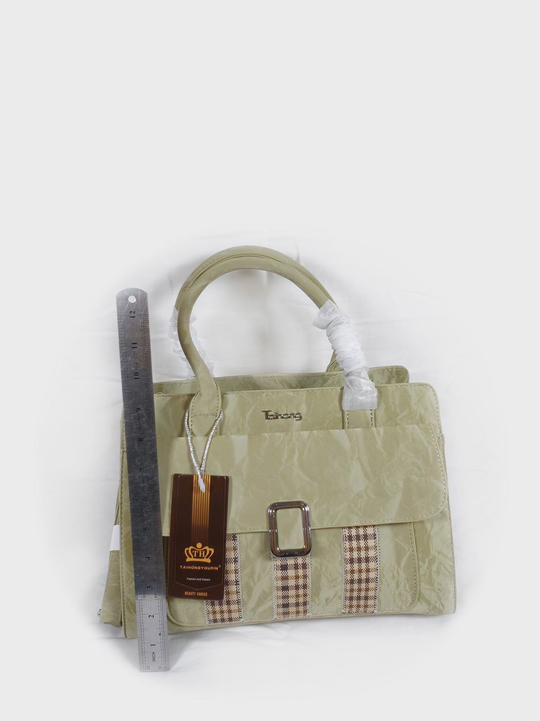 Taihong Premium Textured Ladies Handbag - Grass Green