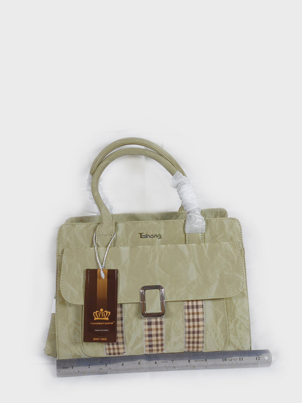 Taihong Premium Textured Ladies Handbag - Grass Green