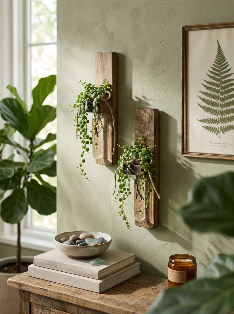 Isfahan - Pine Wood Wall Hanging Planter (Set of 2)