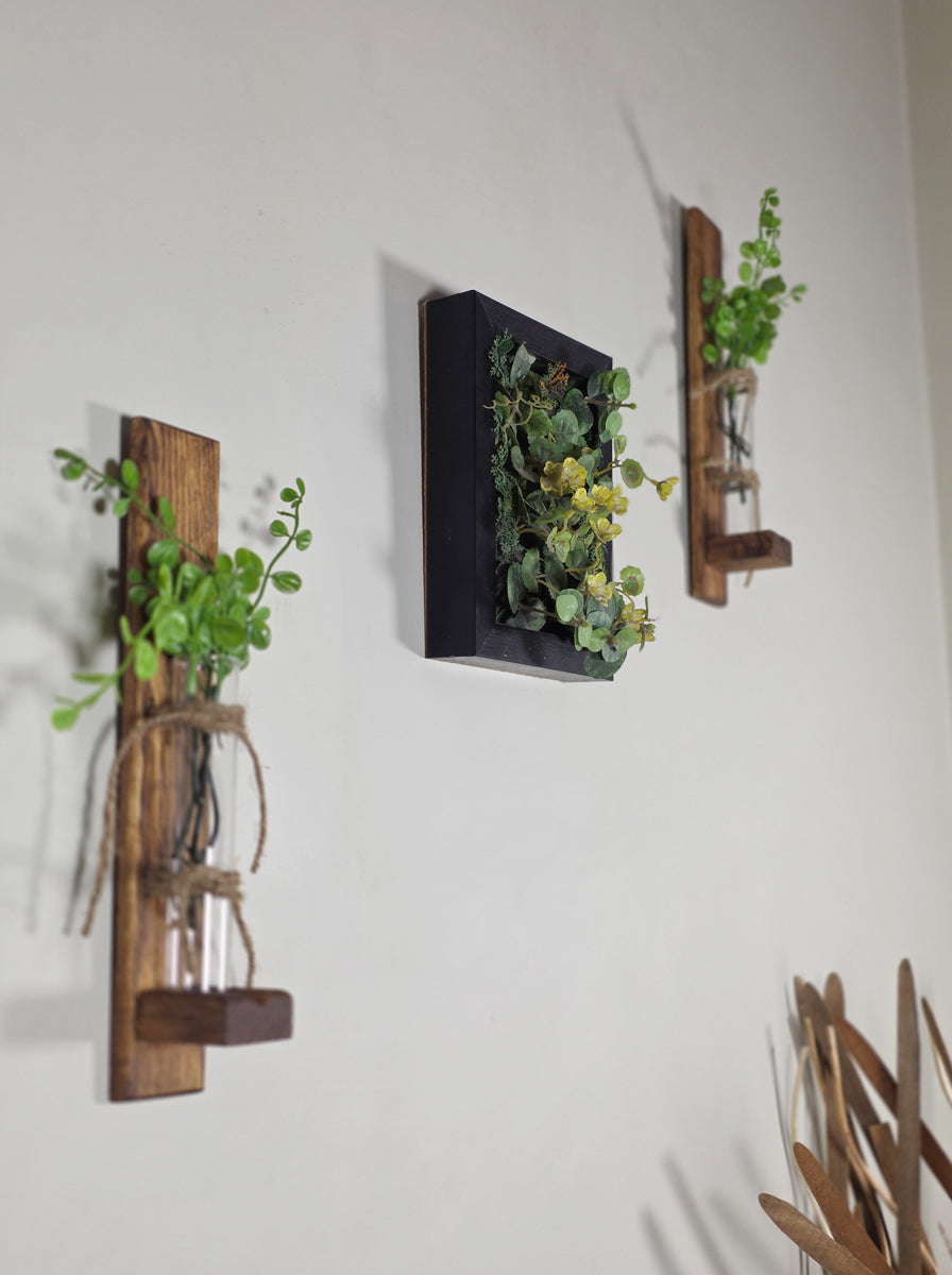 Whisper Pine - Wooden Wall Hanging Planter (Set of 2)