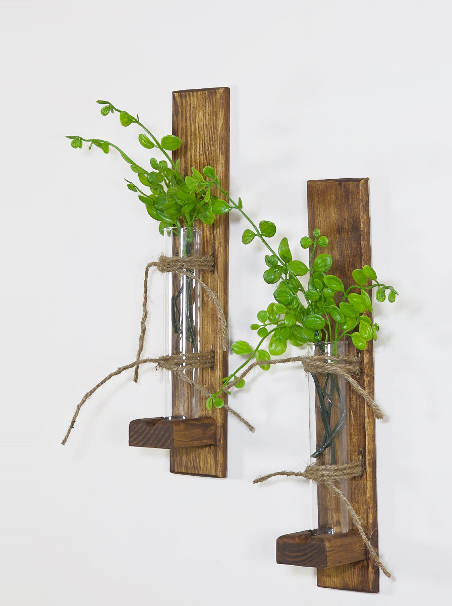 Whisper Pine - Wooden Wall Hanging Planter (Set of 2)