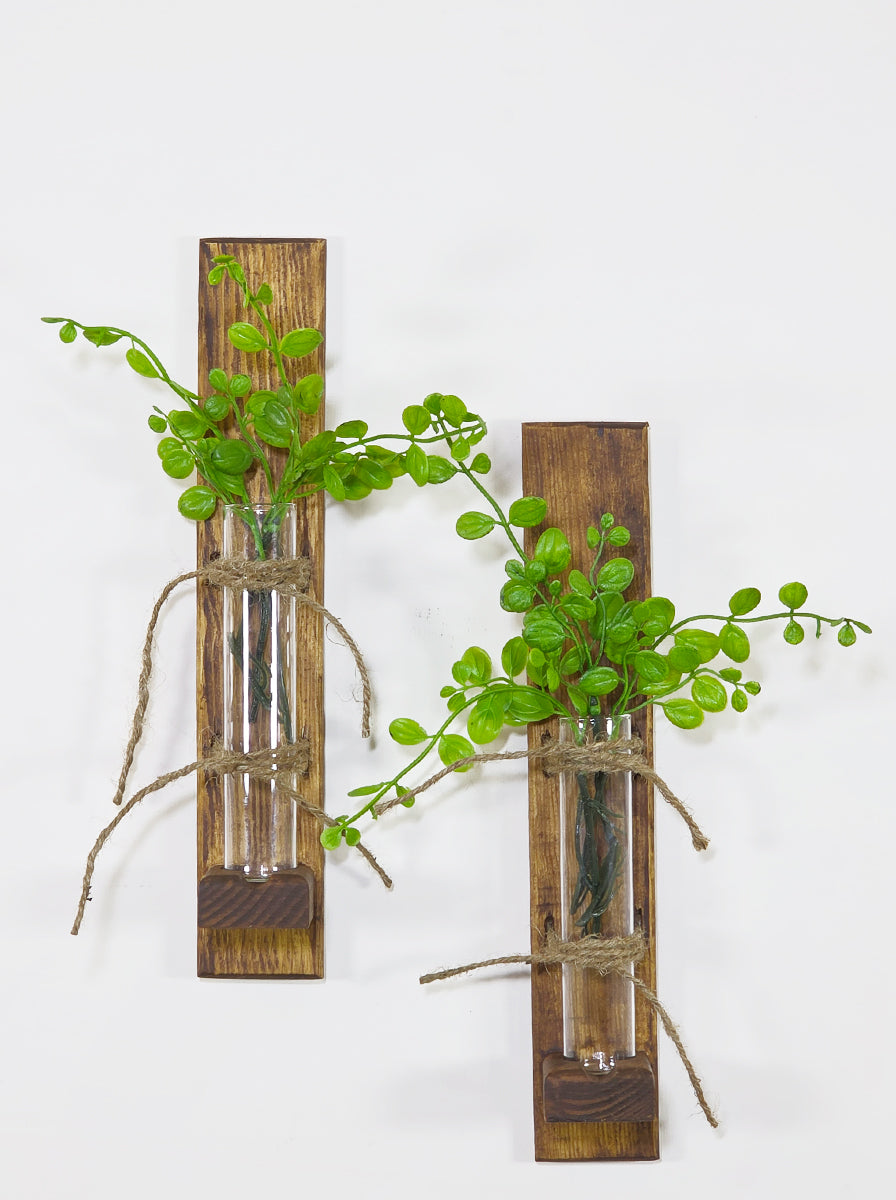Whisper Pine - Wooden Wall Hanging Planter (Set of 2)