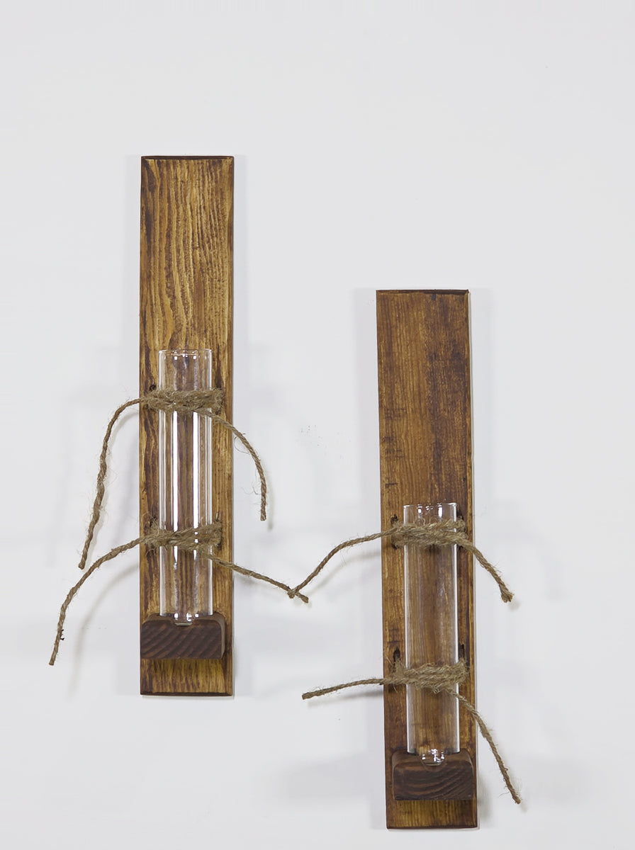Whisper Pine - Wooden Wall Hanging Planter (Set of 2)