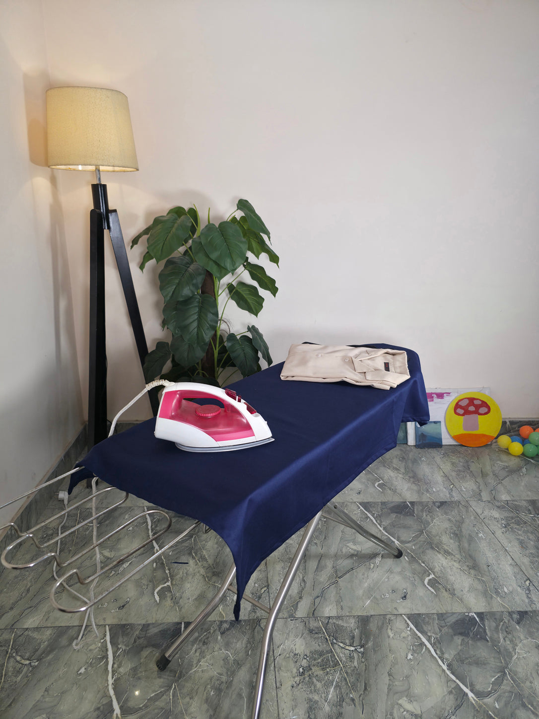 Premium Fire Resistant Iron Stand Topper - Navy Blue