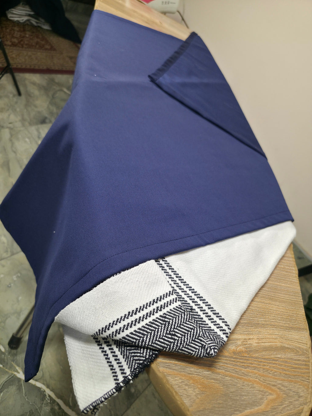 Premium Fire Resistant Iron Stand Topper - Navy Blue