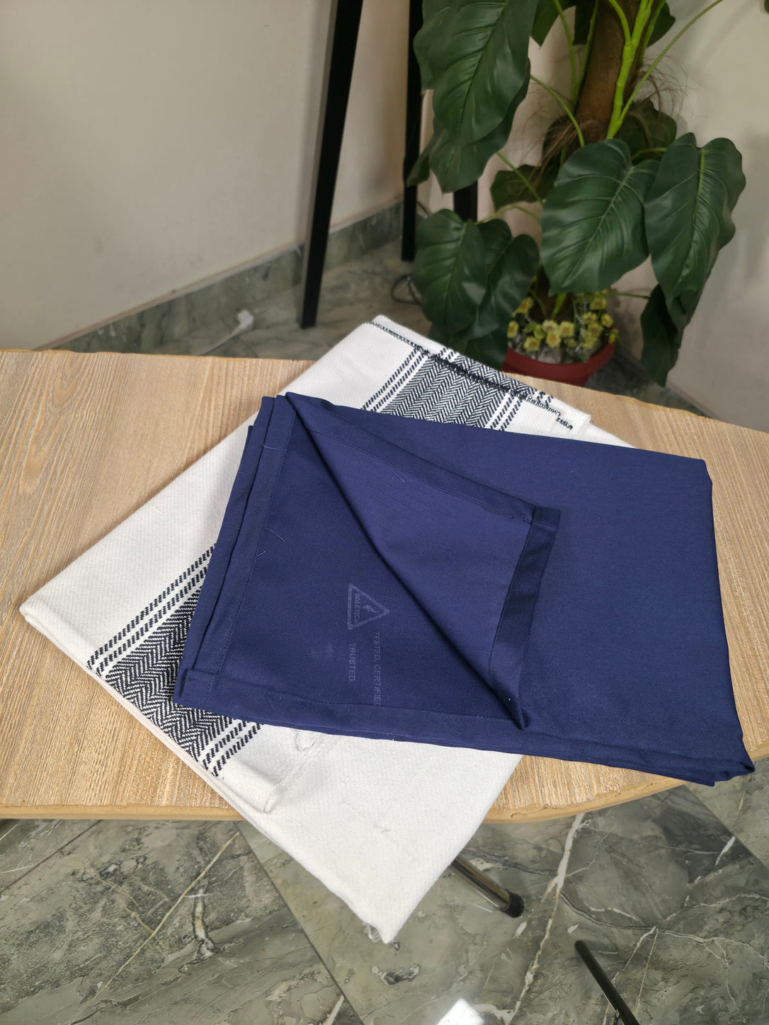 Premium Fire Resistant Iron Stand Topper - Navy Blue
